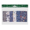 PAT06-01 Набор тканей 'Цветочный принт' серо-голубой (100% хлопок), 50*50см, 6шт/упак, Astra&Craft