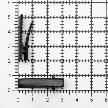 2AR23202 Основа для заколки крокодил, 3,2см, 20шт/упак, Astra&Craft (черный)