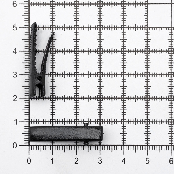2AR23202 Основа для заколки крокодил, 3,2см, 20шт/упак, Astra&Craft (черный)