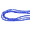 Бусины стеклянные на нитке, граненые, рондели, 3 нити длиной 38(+/-1)см микс 2.3.4мм, Astra&Craft (9 синий прозрачный)