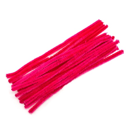 Синель-проволока, 12 мм*30см, 15шт/упак, Astra&Craft (A-027 темно-розовый)