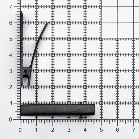 2AR23204 Основа для заколки крокодил, 4,5см, 20шт/упак, Astra&Craft (черный)