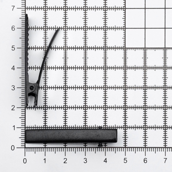 2AR23204 Основа для заколки крокодил, 4,5см, 20шт/упак, Astra&Craft (черный)