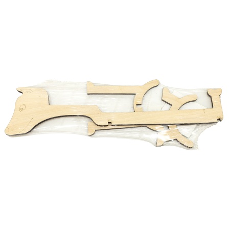 L-853 Деревянная заготовка подставка под бутылку 'Собака' 39,5*11см Astra&Craft