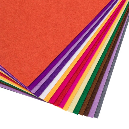 Фетр листовой жесткий и мягкий ассорти, 1.0мм, 20х30см, 16шт/упак Astra&Craft