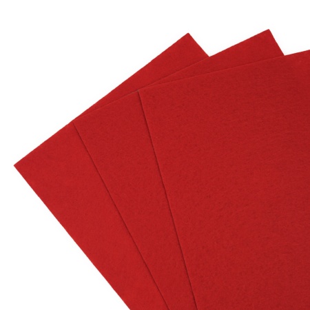 Фетр листовой жесткий, 1.0мм, 20х30см, 3шт/упак Astra&Craft (AF801 алый)