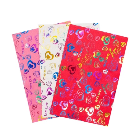 Фетр листовой мягкий ассорти с рисунком 'Сердца', 1.0мм, 20х30см, 3 шт/упак, Astra&Craft