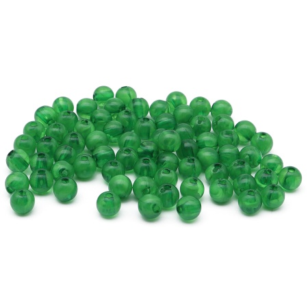 2008 Бусины пластиковые, полупроз., цветные, круглые, 8мм, 20гр, 70(+/-5)шт/упак, Astra&Craft (AD053 изумрудный)