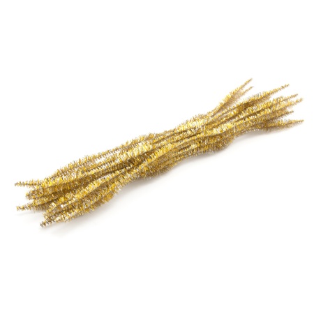 Проволока синельная блестящая 'Цветок', 12мм*300мм, 15шт/упак, Astra&Craft (B-045 золотой)