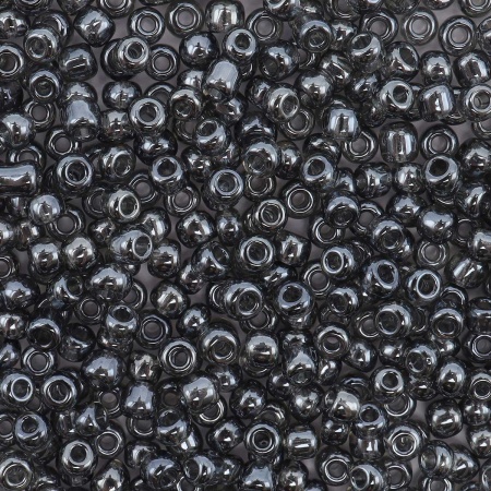 Бисер, (стекло), 11/0, упак./20 гр., Astra&Craft (112 серый/прозрачный, глянцевый)