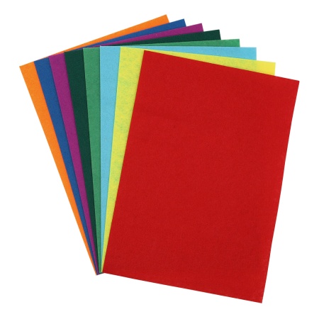Фетр листовой жесткий ассорти, 1.0мм, 20х30см, 8шт/упак Astra&Craft (1)