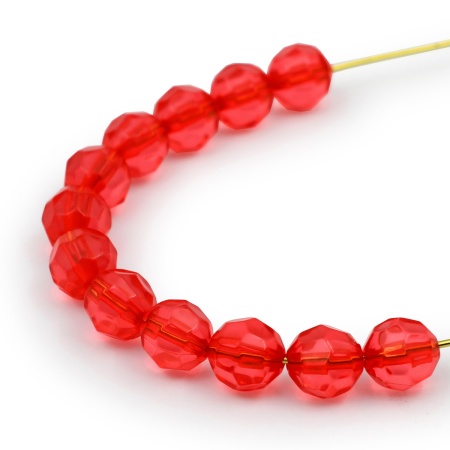 (684977) 2024 Бусины круглые акрил, 10мм, 500гр. Astra&Craft (7 ярко-красный)