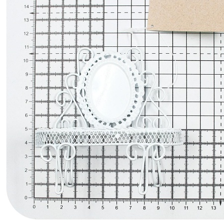 KB2237X Металлический туалетный столик, белый 9,8*4*11см Astra&Craft