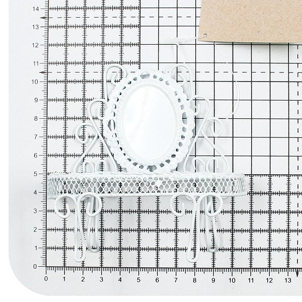 KB2237X Металлический туалетный столик, белый 9,8*4*11см Astra&Craft