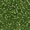 Бисер, (стекло), 11/0, упак./20 гр., Astra&Craft (49А св. зеленый/прозрачный с серебрист. центром)