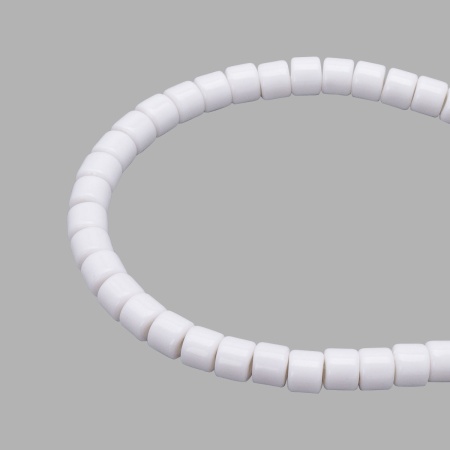 (7739890/7739298) 2141 Бусины пластиковые, цилиндр, 5*6мм, 500гр Astra&Craft (017 белый)