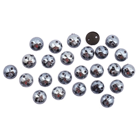 Стразы пришивные, акриловые, 6мм, 25шт/упак (круглые) Astra&Craft (графит АВ)