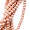 Бусины стеклянные на нитке, 10 мм, длина 40 см, Astra&Craft (SB-10 светло-розовый)