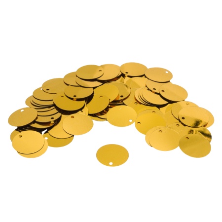 Пайетки плоские, 20 мм, упак./10 гр., Astra&Craft (A1 золото)