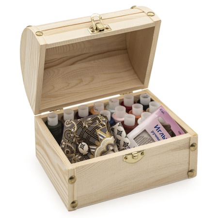 LYE015986 Шкатулка деревянная 'Сундучок' (сосна/фанера из тополя), 16*11*12см