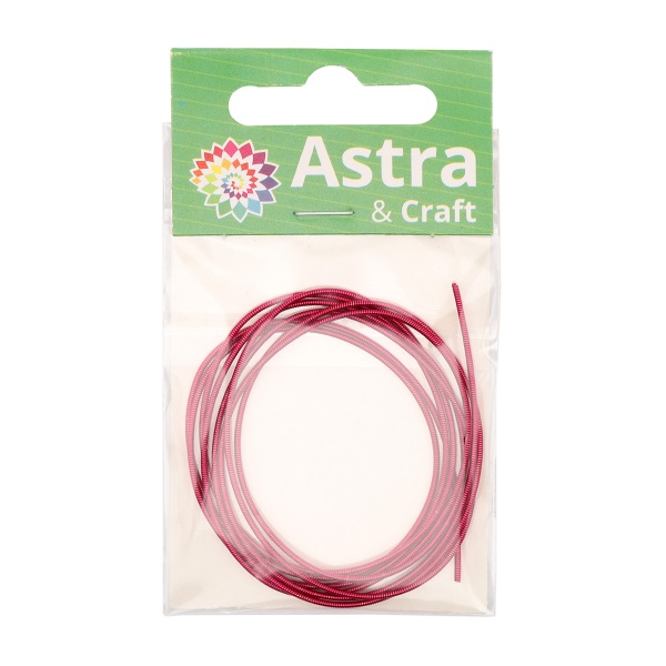 КЖ013НН1 Канитель жесткая Фуксия 1 мм, 5 гр. +/- 0,1 гр.