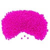LY-162 Бусины пластиковые, акрил, цвет. с белой сердц., круглые часто гран., 8мм, 500гр, Astra&Craft (49 фуксия)