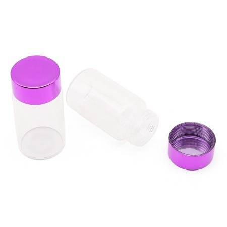 AR1336-4 Бутылочка стеклянная с цветной крышечкой 3,7*7см, 2шт/упак