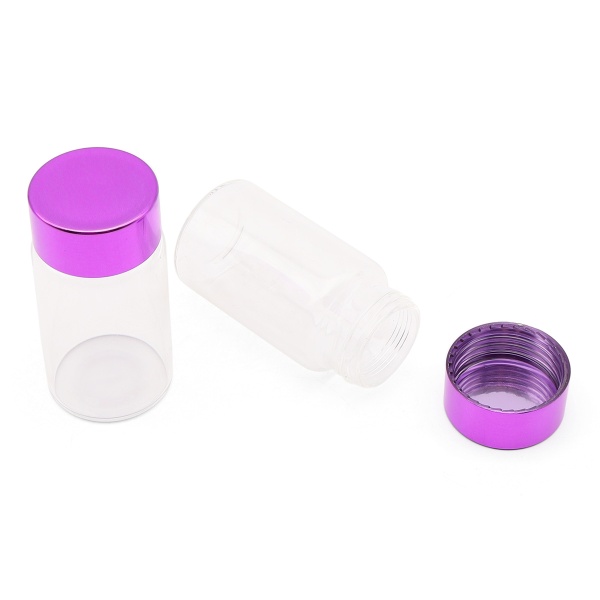 AR1336-4 Бутылочка стеклянная с цветной крышечкой 3,7*7см, 2шт/упак