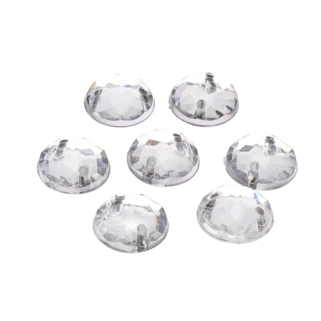 Стразы пришивные, акриловые, 10мм, 15шт/упак (круглые) Astra&Craft (N38 прозрачный)