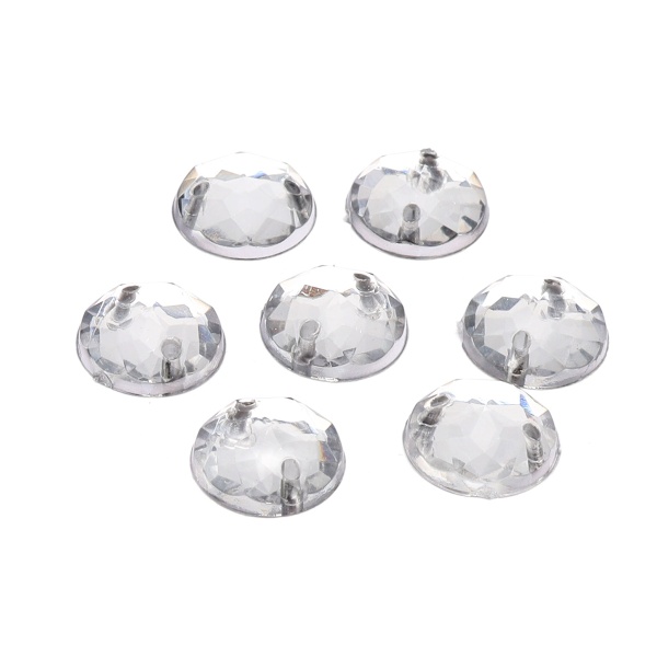 Стразы пришивные, акриловые, 10мм, 15шт/упак (круглые) Astra&Craft (N38 прозрачный)