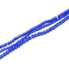 Бусины стеклянные на нитке, граненые, рондели, 3 нити длиной 38(+/-1)см микс 2.3.4мм, Astra&Craft (9 синий прозрачный)