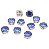 РЦ014НН8 Хрустальные стразы в цапах круглой формы, сапфир 8 мм, 10 шт. Astra&Craft