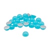 Полубусины пластиковые, 'желейные', полупрозрачные в цвете, 8мм, 25шт/упак, Astra&Craft (J9 голубой)