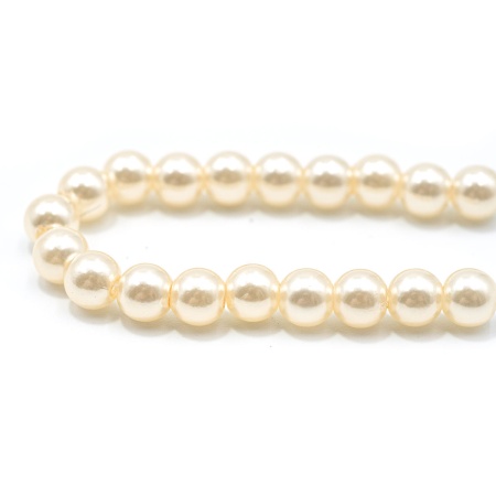 Бусины пластиковые, 'жемчуг', цветные, круглые, 6мм, 25гр, Astra&Craft (005 NL бежевый)