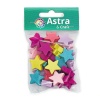 4AR2001 Бусины деревянные, цветные, звездочки, 20мм, 21гр, 30шт/упак, Astra&Craft (светлый микс)