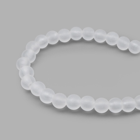 (7728461) Бусины полупрозрачные 2008 пластик, 8мм, 500гр. (033 прозрачный)