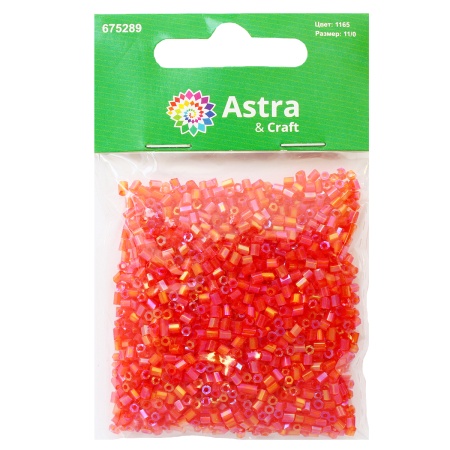 Рубка, (стекло), 11/0, 20 г., Astra&Craft (165(1165) красный)