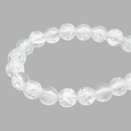 1301138 Бусины стеклянные 'Кракле' 8мм, упак/46шт., Astra&Craft (SY 9 прозрачный)