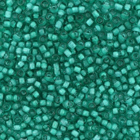 Бисер, (стекло), 11/0, упак./20 гр., Astra&Craft (20А-3 изумруд/прозрачный с цветным центром)