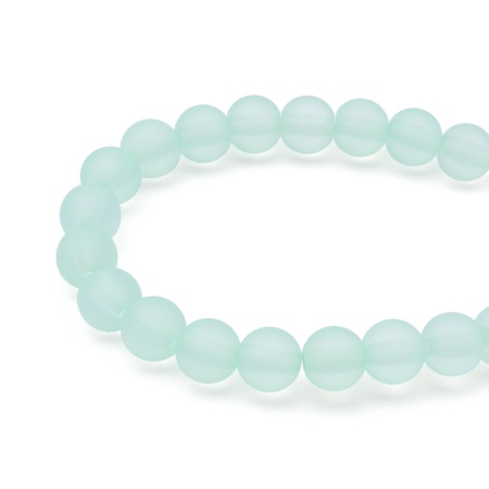 2008 Бусины пластиковые, полупроз., матовые цвет., круглые, 8мм, 20гр,70(+/-5)шт/упак, Astra&Craft (010 мятный)