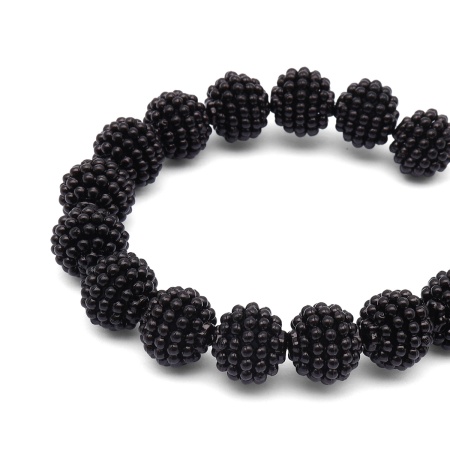 Бусина пластиковая, 'Шамбала', 12мм, 500гр/упак (черный)