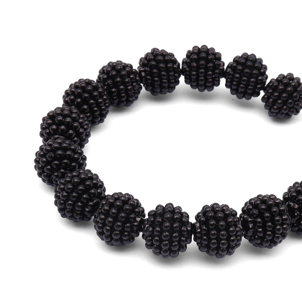 Бусина пластиковая, 'Шамбала', 12мм, 500гр/упак (черный)