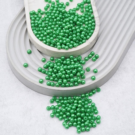 Бусины пластиковые, 'жемчуг', цветные, круглые, 5мм, 25гр, Astra&Craft (038 NL зеленый)