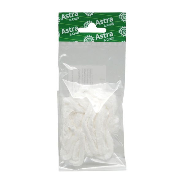 Синель для брошей 5мм*3м, цвет белый