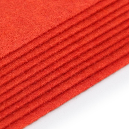 Фетр листовой мягкий, 1.0мм, 20х30см, 10 шт/упак Astra&Craft (AF888 люминисцентно-оранжевый)