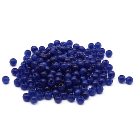 2006 Бусины пластиковые, полупроз., цветные, круглые, 6мм, 20гр, 170(+/-10)шт/упак,Astra&Craft (AD060 ярко синий)