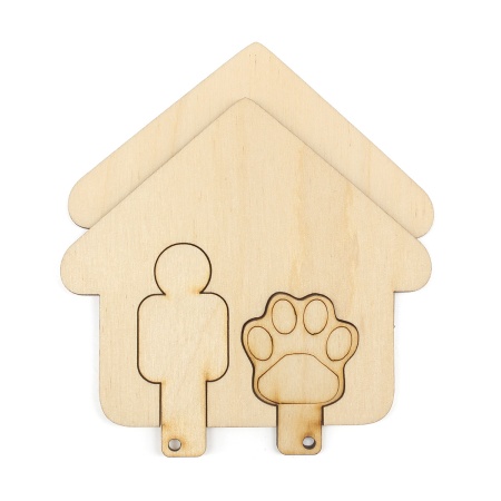 L-841 Деревянная заготовка набор для ключей 'Мой хозяин' 9,5*9 см Astra&Craft