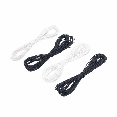 Шнур для декорирования вощенный, 1мм*1м, 20шт Astra&Craft (черно-белый)