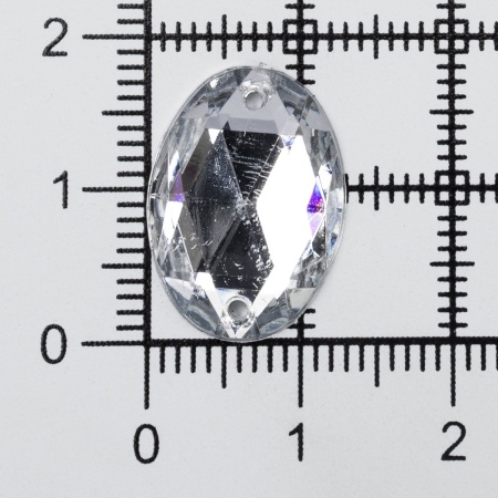 Стразы пришивные, акриловые, 13*18мм, 6шт/упак (овальные) Astra&Craft (N38 прозрачный)