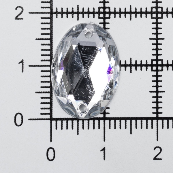 Стразы пришивные, акриловые, 13*18мм, 6шт/упак (овальные) Astra&Craft (N38 прозрачный)